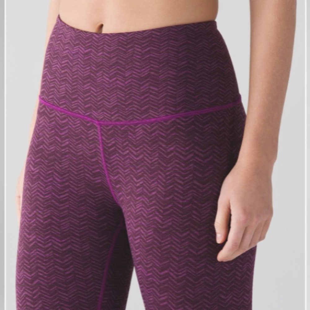 Lululemon Transcend Crop In Red Grape - image 3